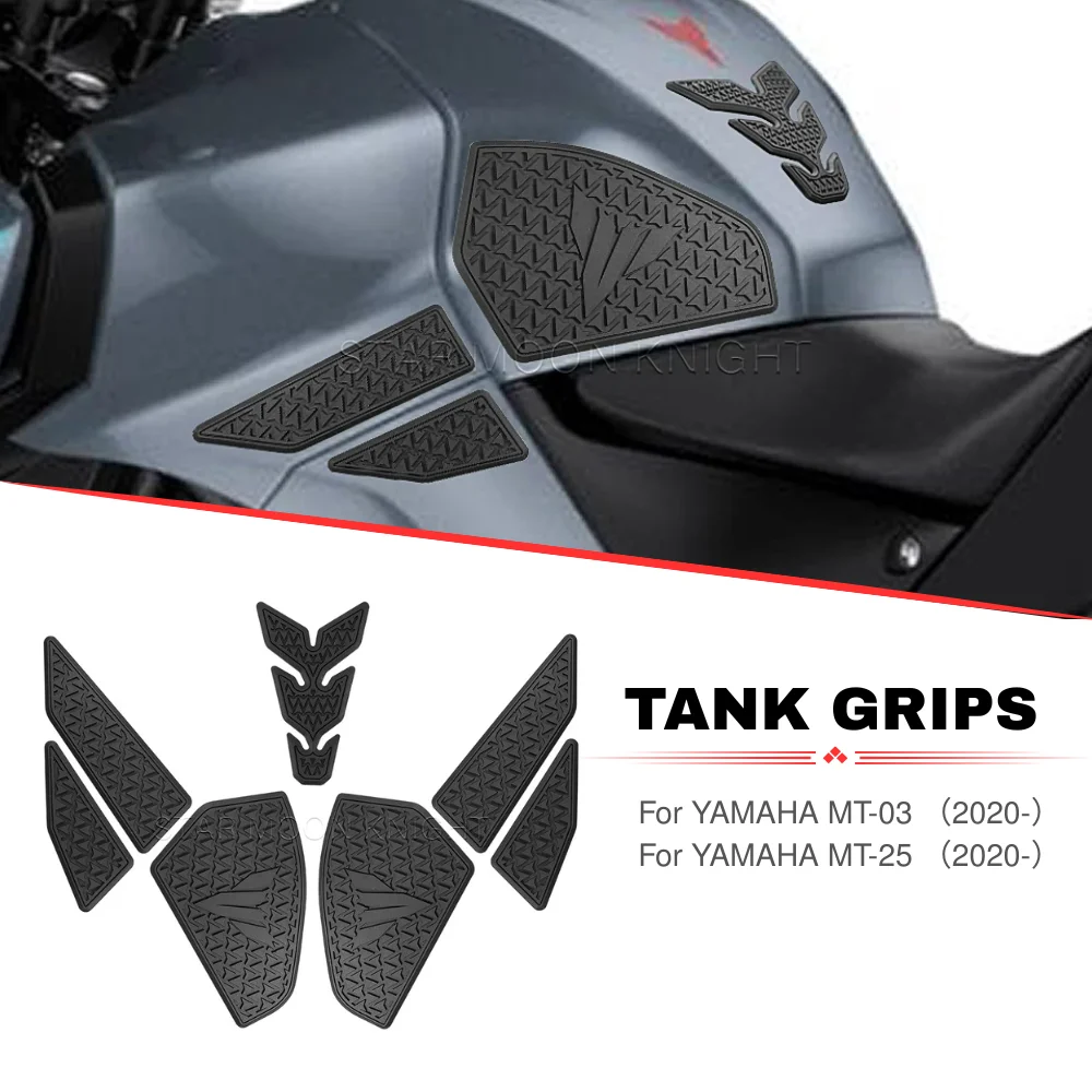 

For Yamaha MT03 MT-03 MT25 2020 2021 Motorcycle Tank Pads Grips MT 03 MT 25 Protector Stickers Decal Knee Side Fuel Traction Pad