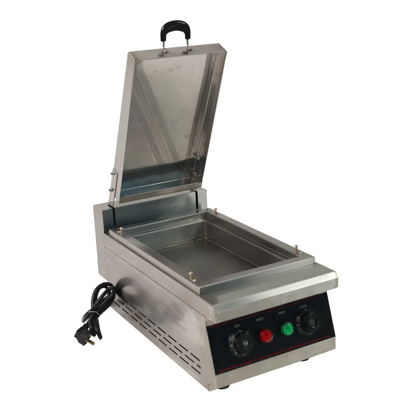 Olla comercial para dumplings Gyoza, sartén para parrilla, freidora, parrilla para dumplings, máquina para freír sartén frita, sartén de 2500W, cocina para bollos de cerdo