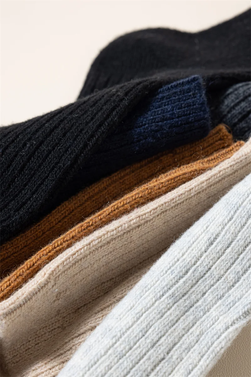 3 paar Winter Dicke Warme männer Wolle Socken Hohe Qualität Harajuku Retro Merino Wolle Casual Socken Große Größe Lange socken – Detail 5