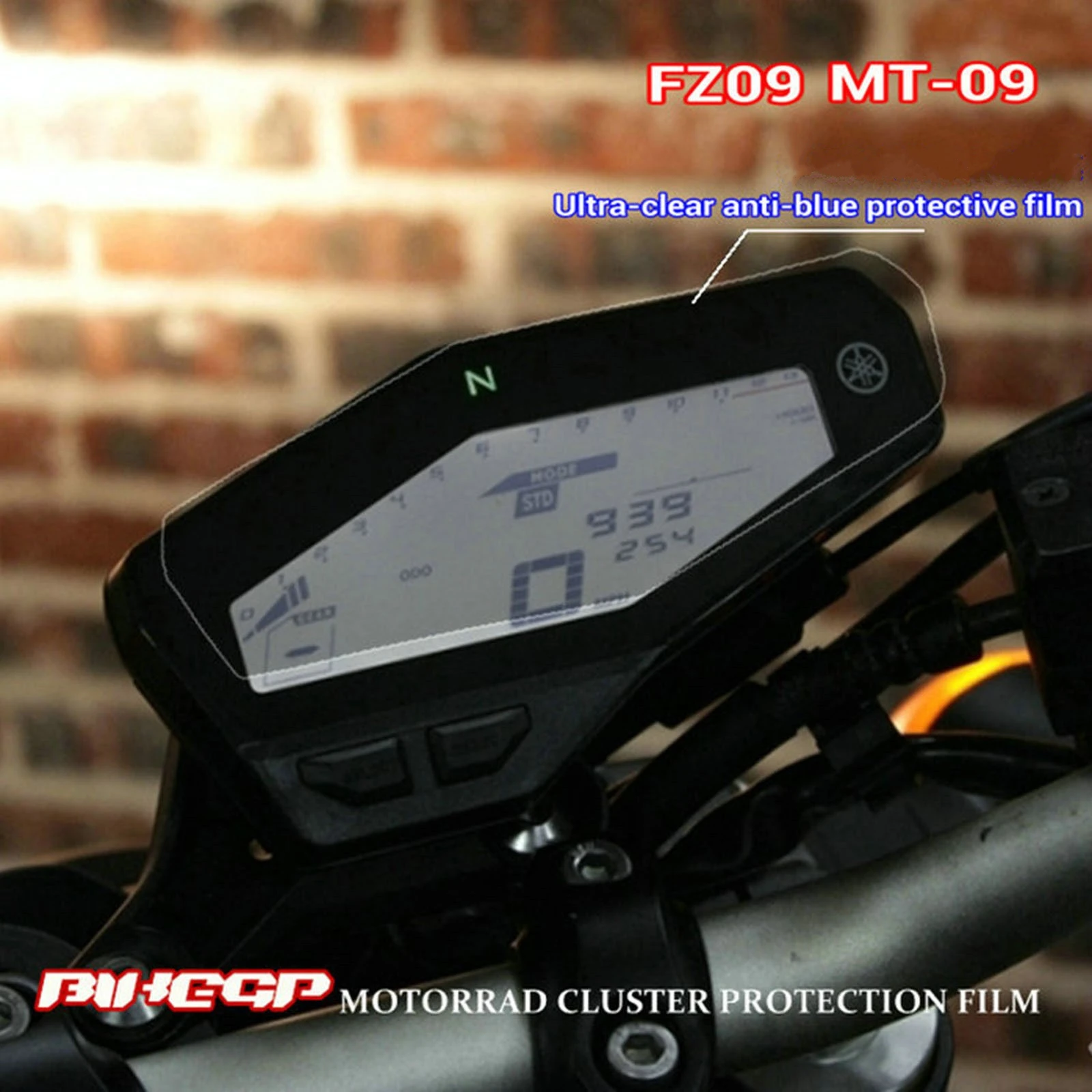 Motorcycle Transparent Crystal TPU Cluster Scratch Film Speedometers Screen Protector For Yamaha FZ09 MT09 2013-2018