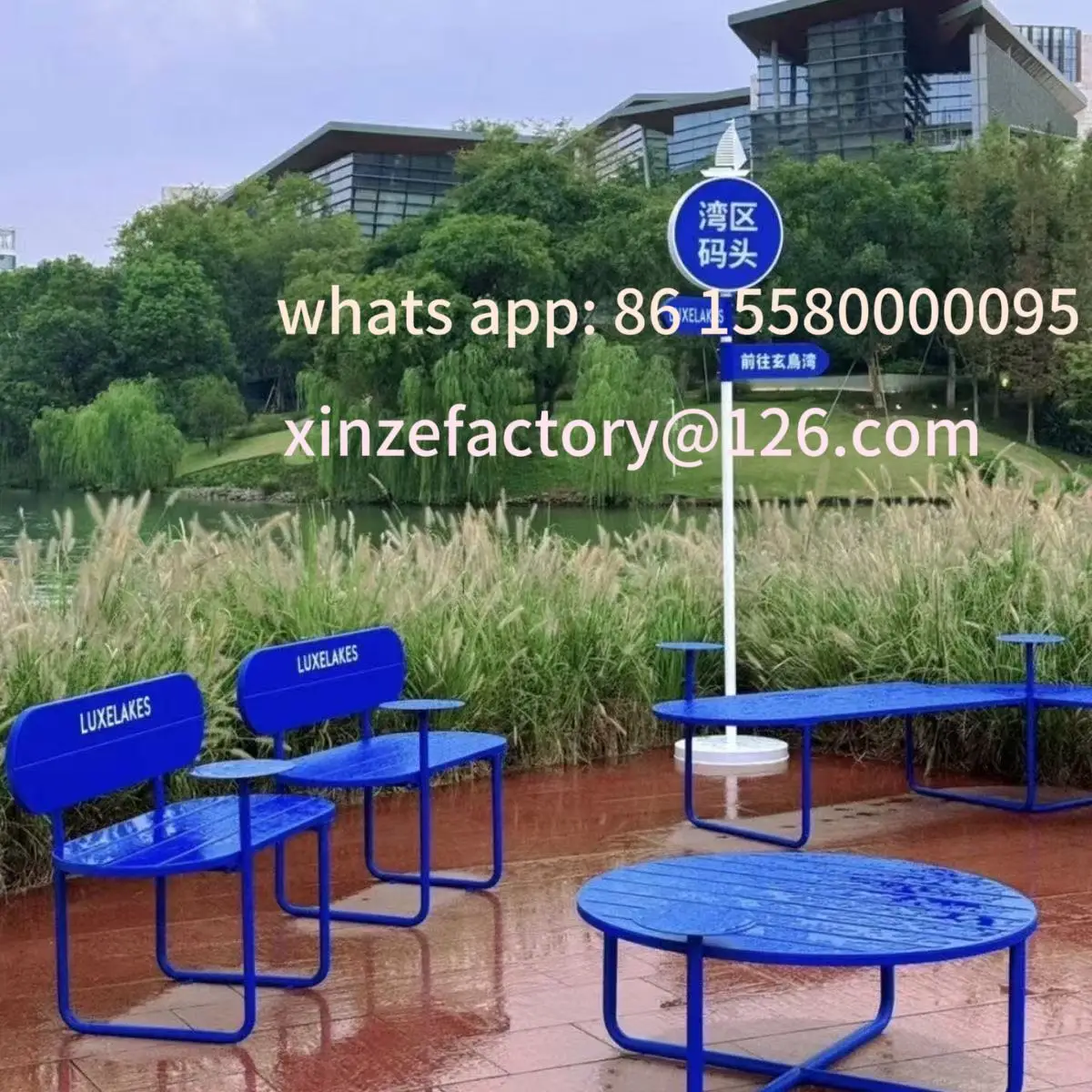 

Customizable Park Leisure Bench Outdoor Metal