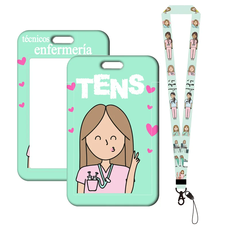 TENS Krankenschwester-Kartenhalter, Lanyards für Schlüsselanhänger, Krankenhaus, Arzt, Kartenhalter, Umhängeband, Arbeiter, Tür, Ausweishalter, Geschenk, Ausweishalter – Detail 8