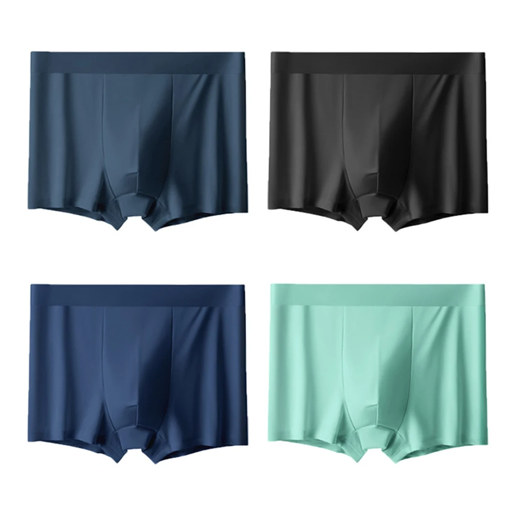 Comfortable Pouch Underpants Classic Boxershorts C D Breathable Boxer Briefs Color Matching Pattern Everyday Wear