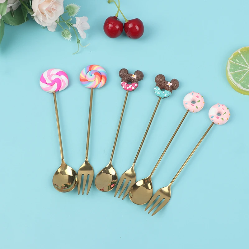 Special Kitchen Tools For Donuts, Sugar Spoons, Forks, Milk Coffee Stirring Spoons