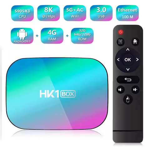 HK1 BOX Smart TV BOX Amlogic S905X3 Android 9.0 2.4G&amp;5G Wifi 4K 8K Media Player Set Top Box
