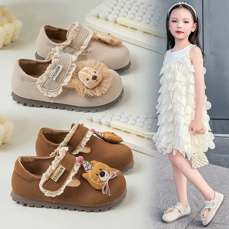 

Children Casual Shoes for Girls 2025 Autumn New Fashion Korean Style Soft Bottom Anti-slippery Versatile Simple Cute Walk Flats