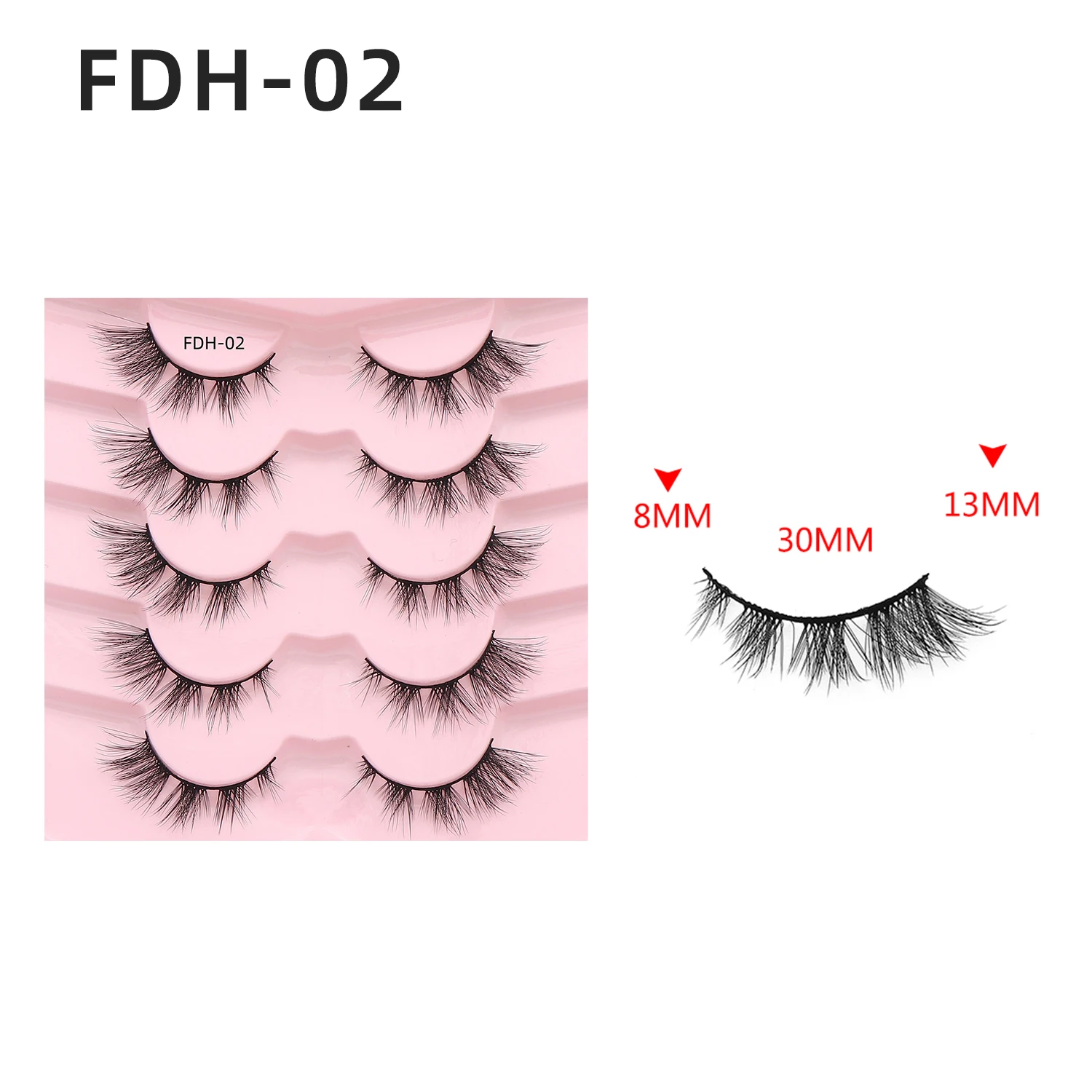 False Eyelashes Cat Eye Lashes Dramatic Fake Eyelashes Natural Look 5pairs 3D Fox Eyelash