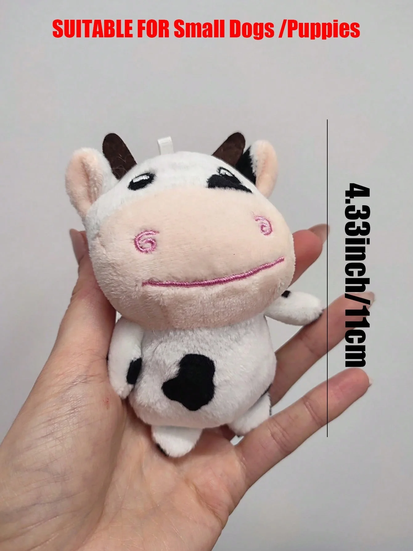 2 Mini Style Random Color Cow Plush Toys, Suitable for Pets to Play With, Not Suitable for Biting and Tearing