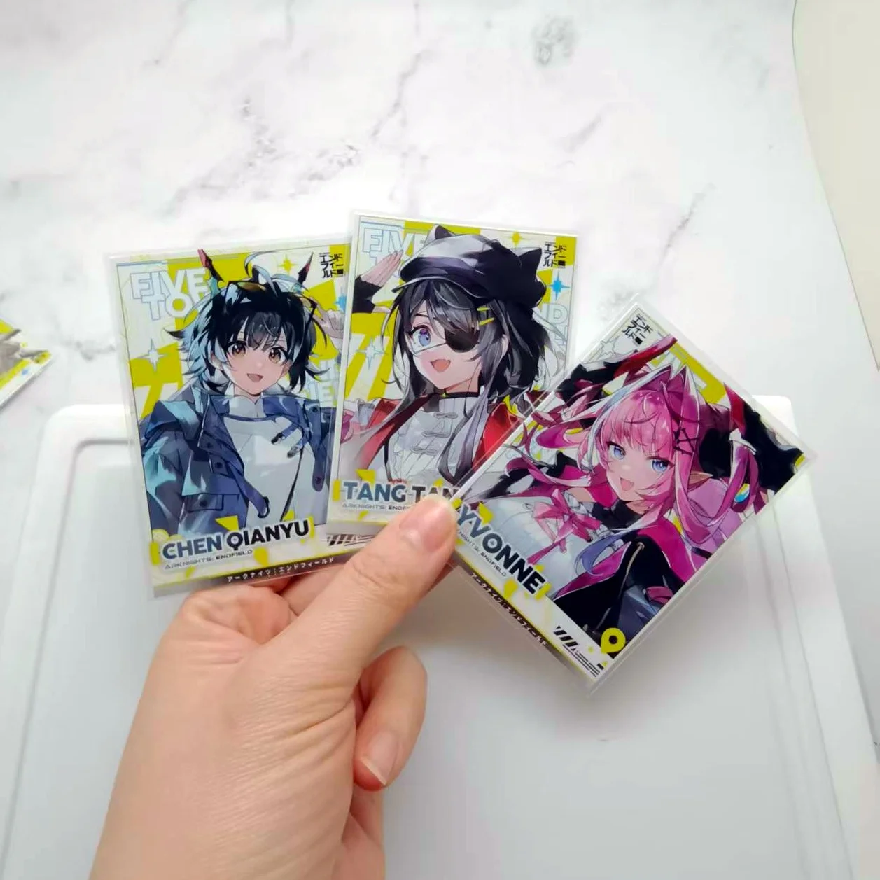 5pcs Game Arknights Endfield Chen QianyuTang Tang Yvonne Perlica Small Card Photo Cards DIY Postcard Bookmark Accessories Gift