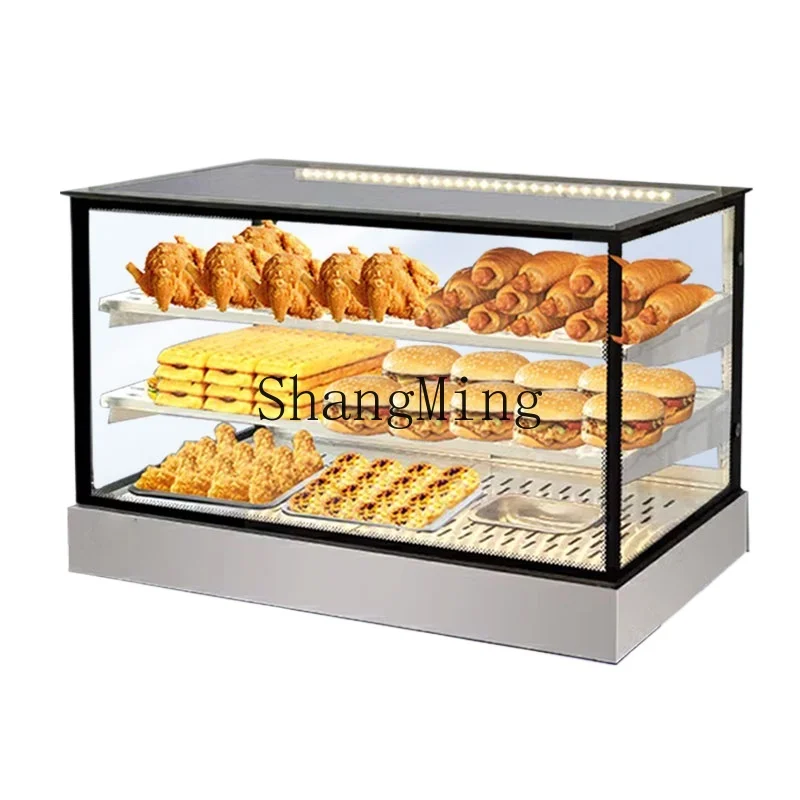

LXY Thermostatic Glass Display Cabinet Food Insulation Commercial Fried Chicken Display Cabinet