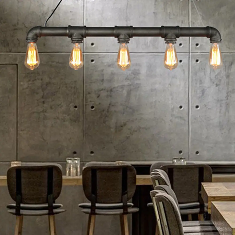 

Industrial Steampunk Water Pipe Hanging Lamp Pendant Light Loft Cafe Home Decoration