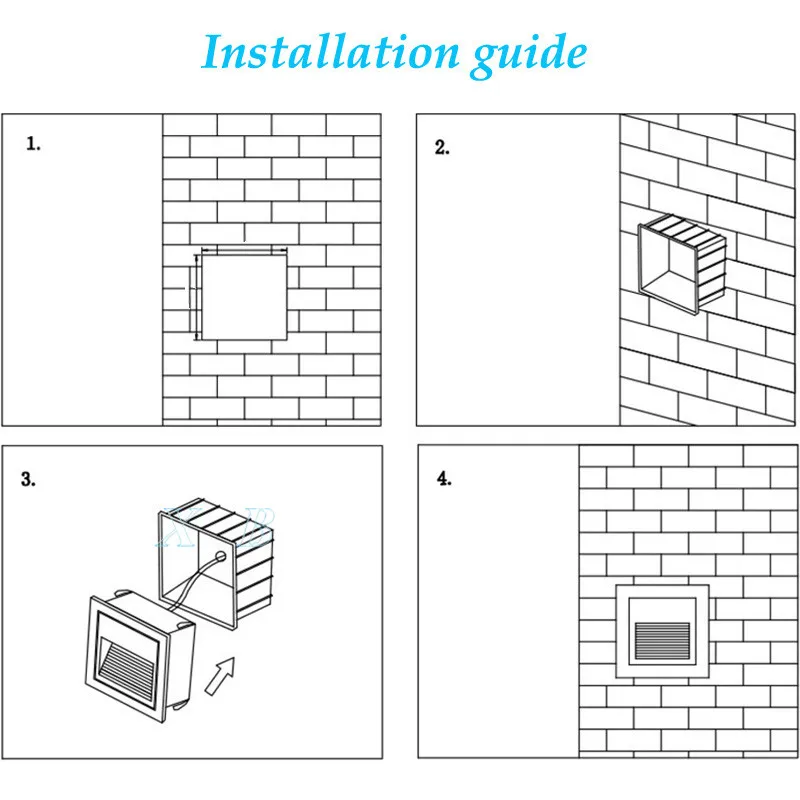 LED Wall Lamp 5W Waterproof LED Stair Step Light Recessed Buried Lamp Indoor/Outdoor Waterproof Staircase Step light 85-265V