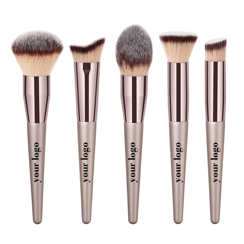 Custom Logo Big Size Single Contour Brush Custom Logo Buffer Blending Make Up Brush For Face Cheekbones Powder Cosmetics Tools