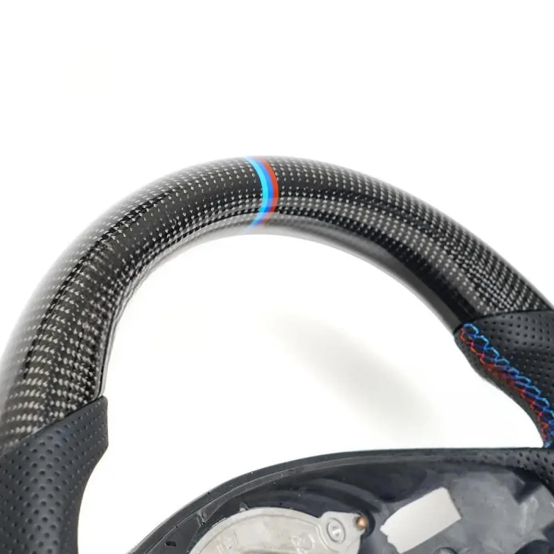 Picture 3: For Sport Heated Vibration Distro Paddle Steering Wheel Leather for Carbon Fiber 3 Spokes 35mm Grip  A3/A5 6 Series 3