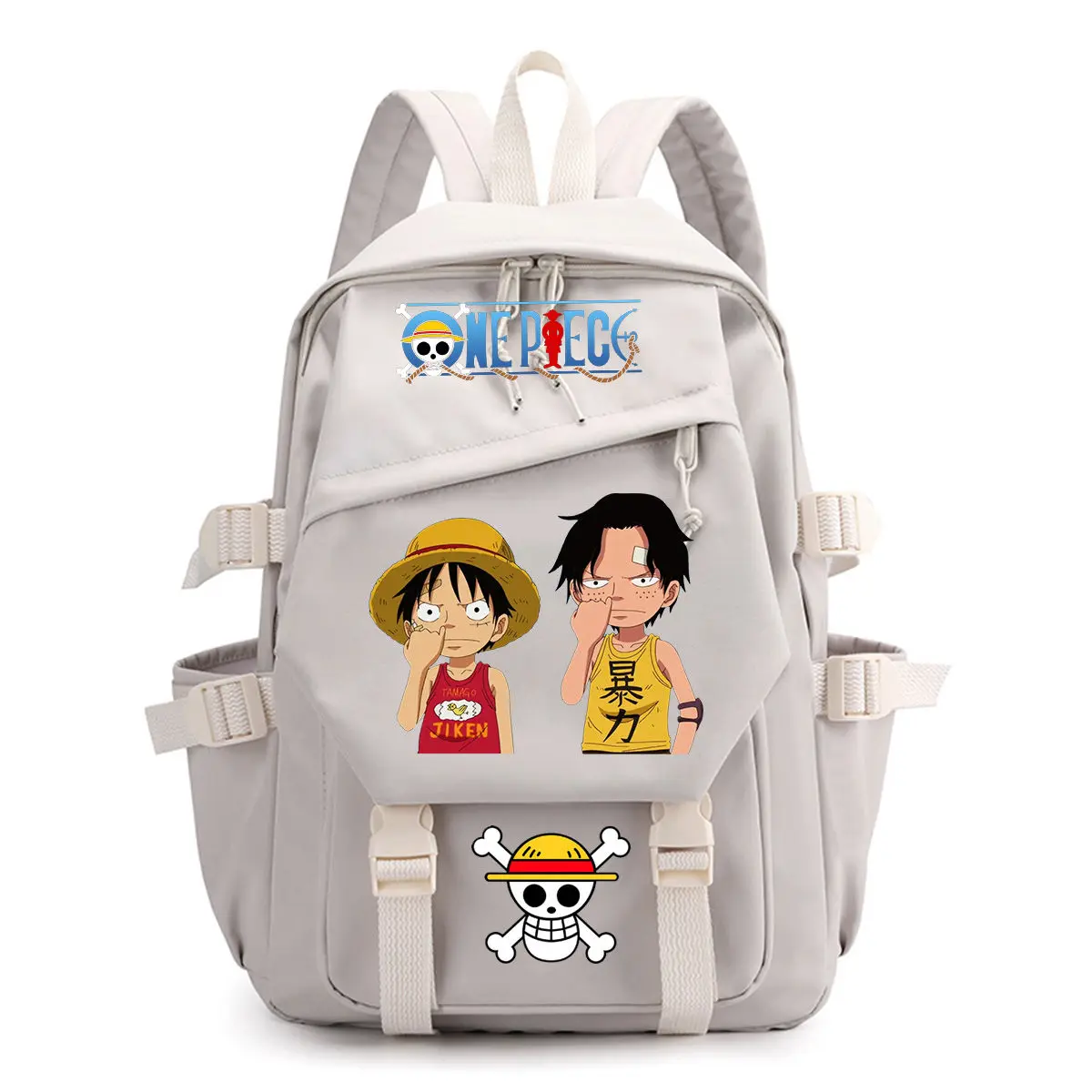

One Piece Anime Backpack Unisex Japanese Style Luffy Wanted Poster School Bag Cosplay Accessory