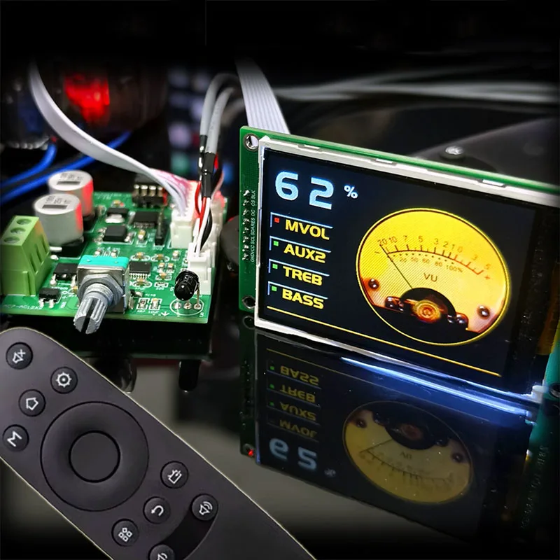 

Hifi F2 Audio Preamplifier Finished Board for DIY Preamp With Remote Control TFT Pointer Display Screen Low Distortion Low Noise