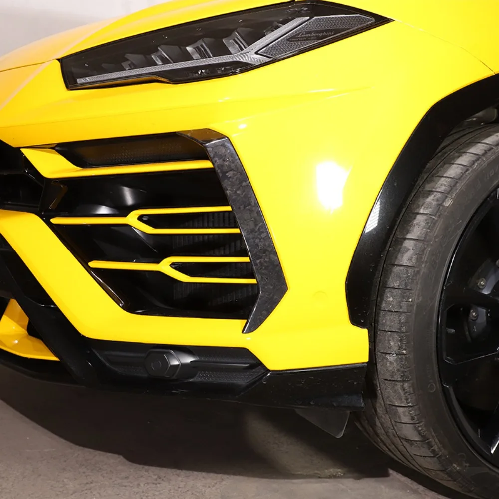 Car Front Design Bumper Side Trim Cover For Lamborghini URUS 18-23 Real Carbon Fiber Air Vent Decoration Frame Car Accessories