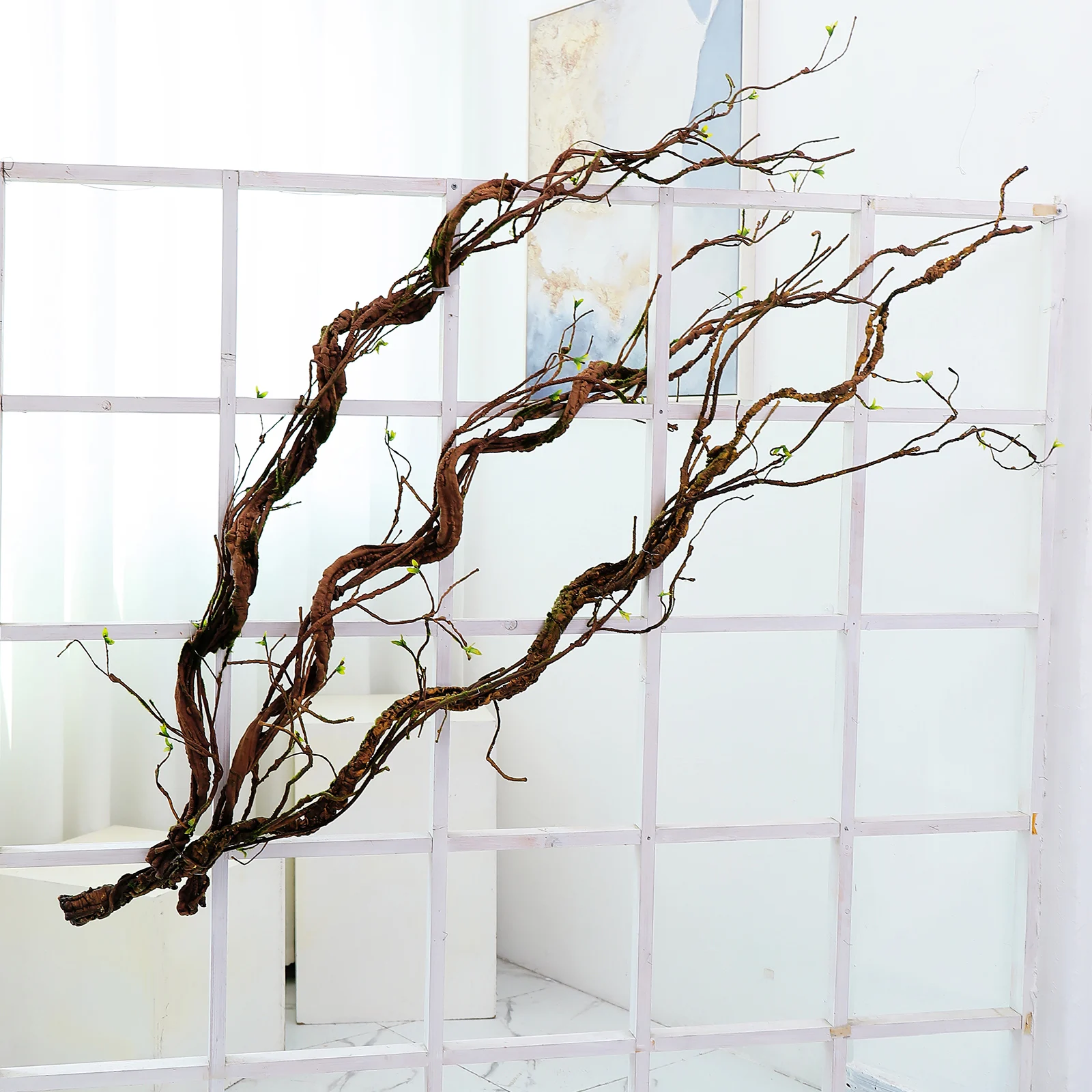 63in Wall Hanging Artificial Plants Trees Trunk Fake Cherry Blossom Twigs Branches For Decoration Grapevine Garland Cane Vines