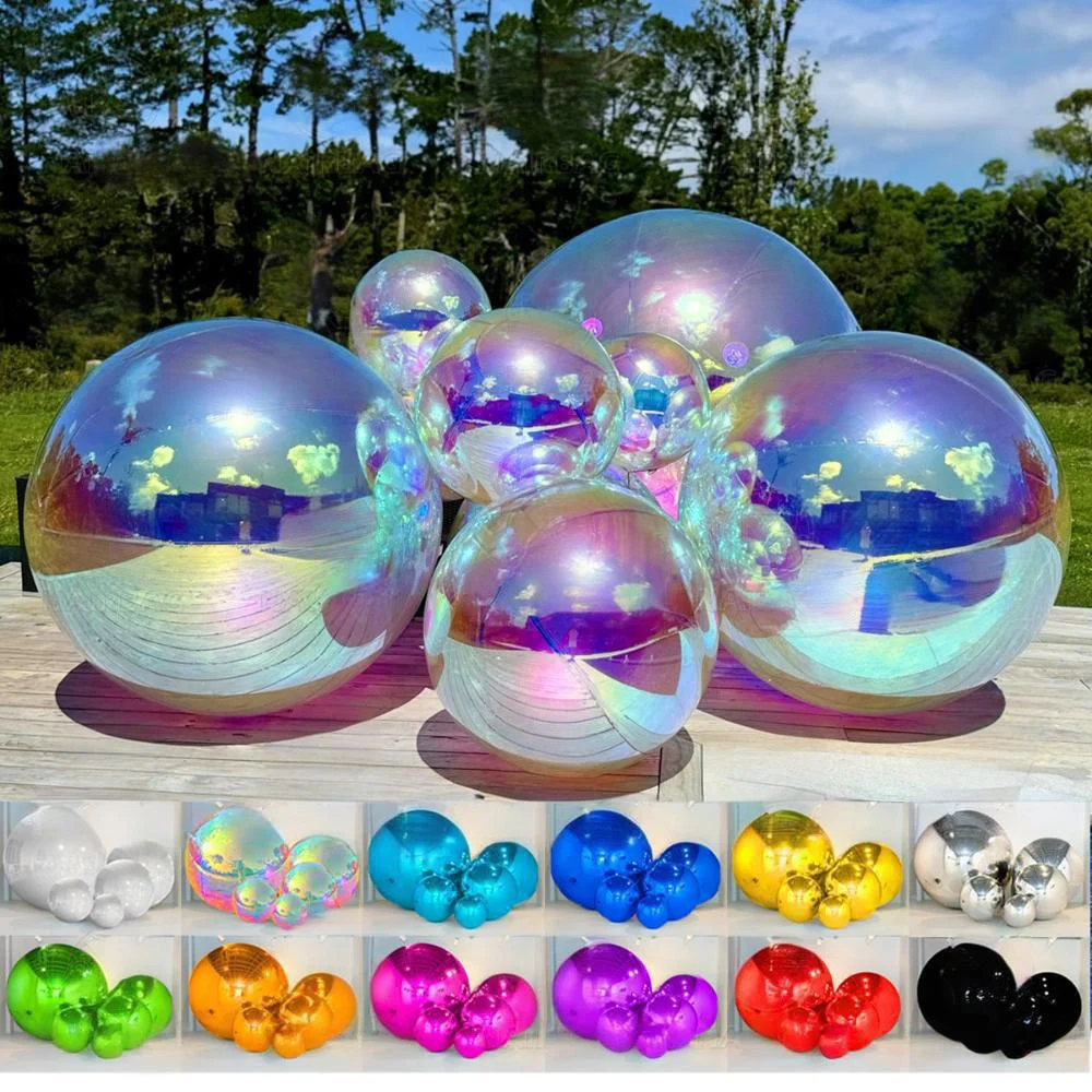 Giant Inflatable Mirror Ball Disco Sphere Party Decoration Custom Logo Available Hot Sale Shiny PVC Sphere Shiny Metallic Disco