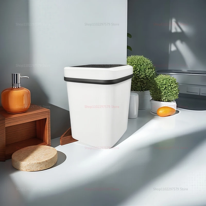 13L Touchless Kitchen Trash Bin Bathroom Waste Can Smart Garbage Bin with Lid Toilet Dustbin Modern Waste Container