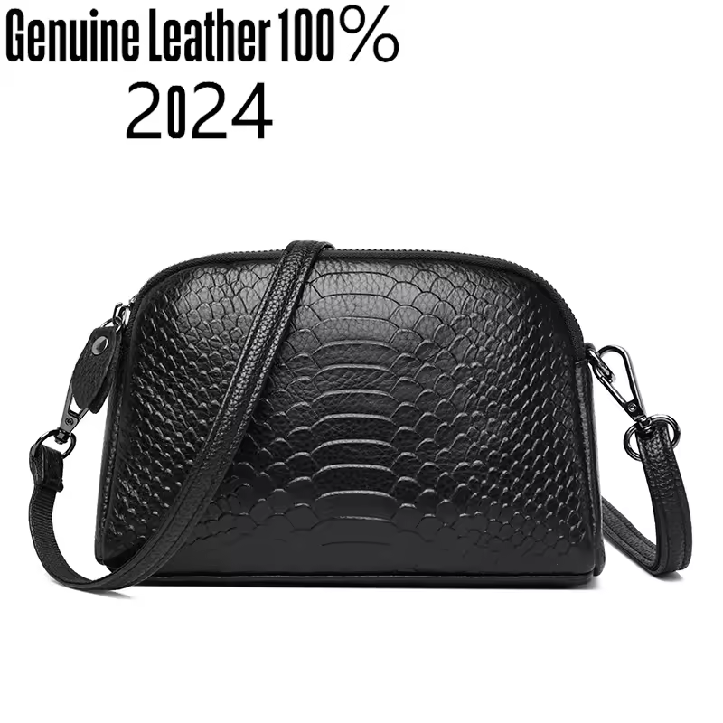 חדש cowhide אותנטי תיק נשים דפוס תנין אופנה couwide תיקים bolsas טלפון נקבה bolsas wac sac