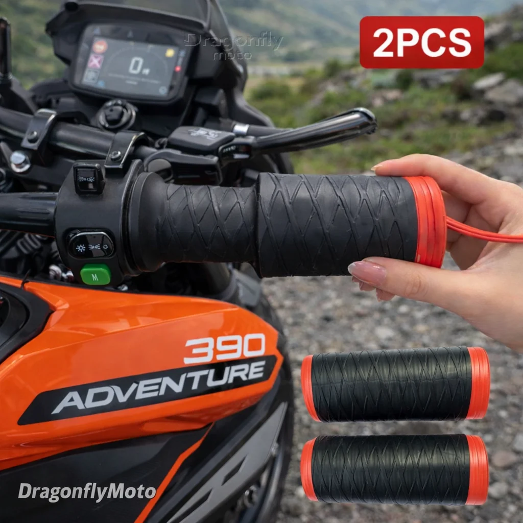 

Силиконовые накладки на руль мотоцикла для KTM 390 ADVENTURE 390 ADV 2020-2026 и 2024-2025 Duke 390 Duke, самозатягивающиеся, нескользящие