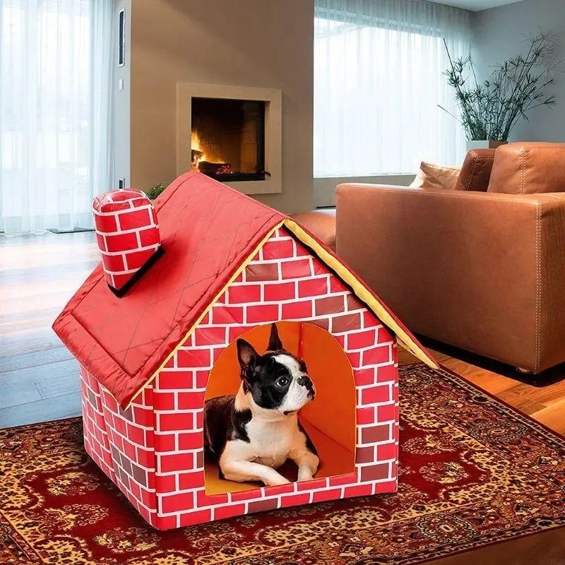 Casa per cani portatili 97QD con cuscino rimovibile in lavabile domestico per cane per gatto ind