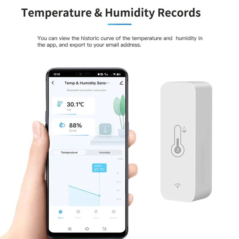 Tuya Smart Temperature Humidity Sensor Mini 2023 New Upgrade Bluetooth-Compatible APP Remote Control Thermometer Hygrometer