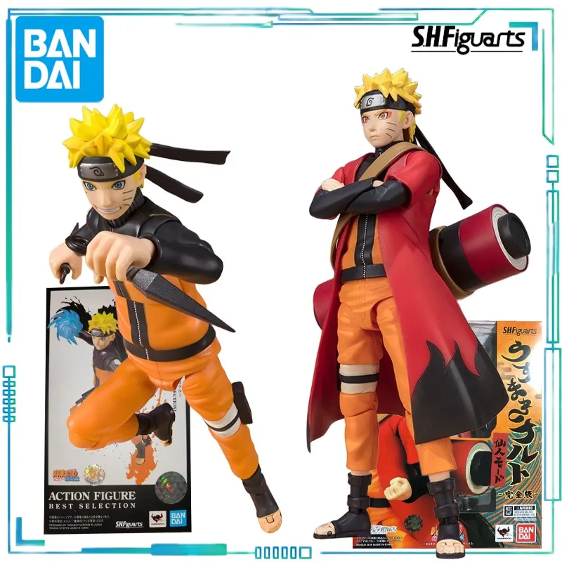 

BANDAI Genuine S. H. Figuarts Series Movable Toys Uzumaki Naruto [Best Selection] and Whirlpool Naruto Immortal Mode Model