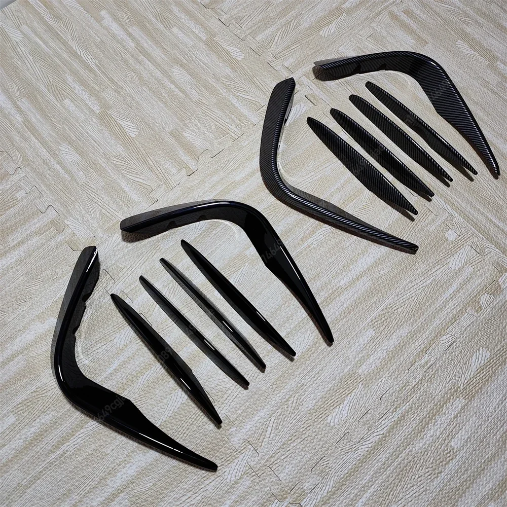6Pcs For Mercedes Benz GLC Class X253 GLC260 300 GLC43 AMG 2016-2019 Front Bumper Splitter Spoiler Fog Light Trim Wind Knife New