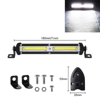 LED Work Light Spotlight for Tractor Off Road Truck Car Fog Light 7inch 18W Single Row COB Car Led Working Light Motorcycle