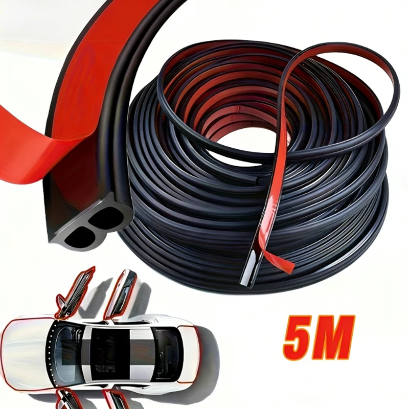 Car Door Sealing Strip, Synthetic Rubber Snap-on Type, Left-side Installation-sound Insulation, Dustproof, Car Decorative Strip