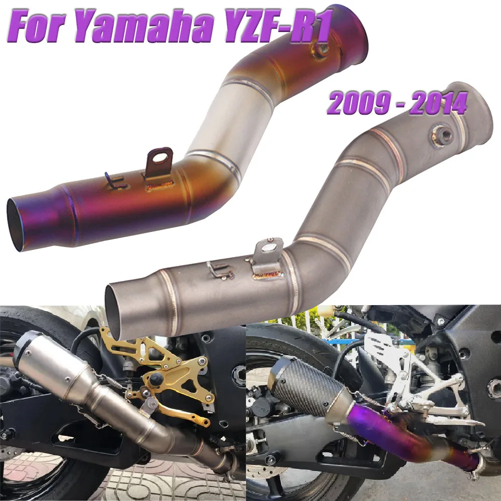 

For Yamaha YZF-R1 2009-2014 Models, 51mm Exhaust Pipe Modification, GP Escape Moto Side Exhaust Mid-section Connecting Pipe