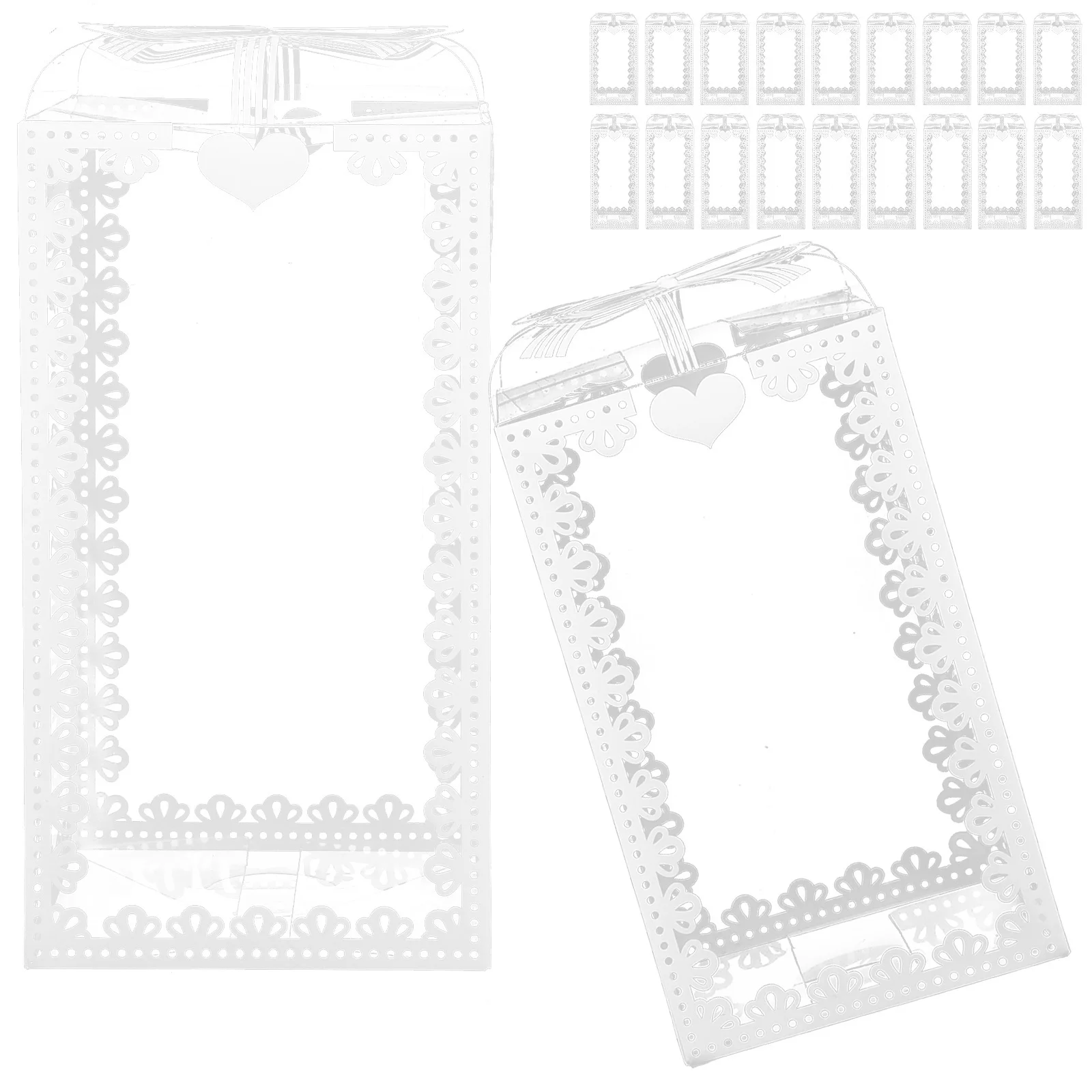 

20Pcs Transparent Gift Packaging Boxes for Candies Baked Goods Chocolate Storage Small Treat Containers Party Favors Case