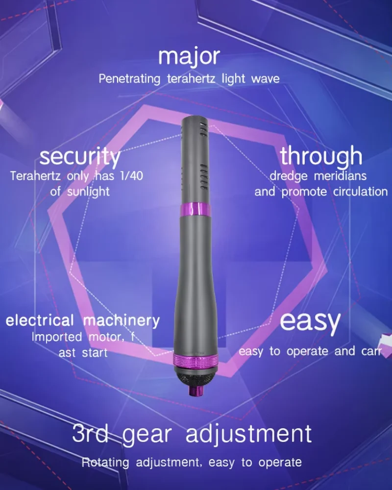 

8.0 Itera Care Terahertz Health Frequency Blower Healing Hair Dryer Wand Device Infrared Pro Itera Care Terahertz Therapy Wand