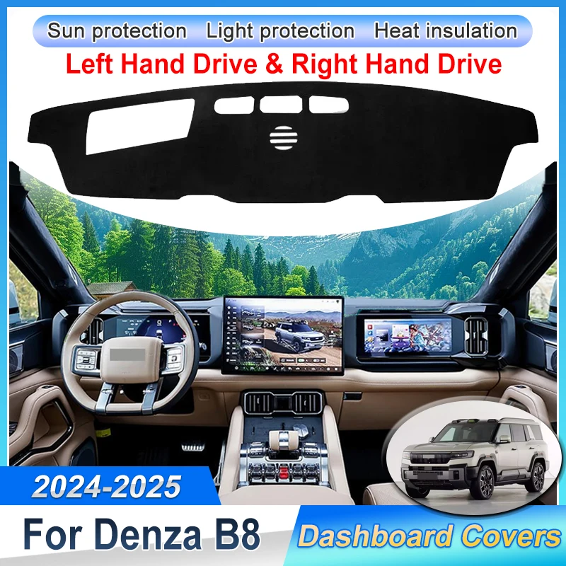 

For BYD Leopard 8 Accessories 2024 2025 Denza B8 Car Dashboard Cover Rug Instrument Panel Mat Sun Shade Carpet Protective Pad