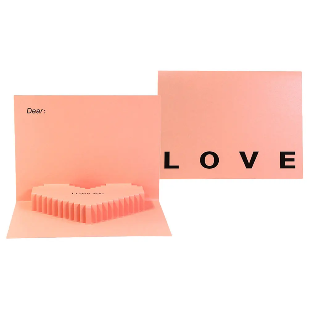 

2 шт. 3D-открытки в форме сердца, подарочные открытки на День святого Валентина для жены, мужа, особый дизайн, эмоциональная ручная надпись, для вечеринки