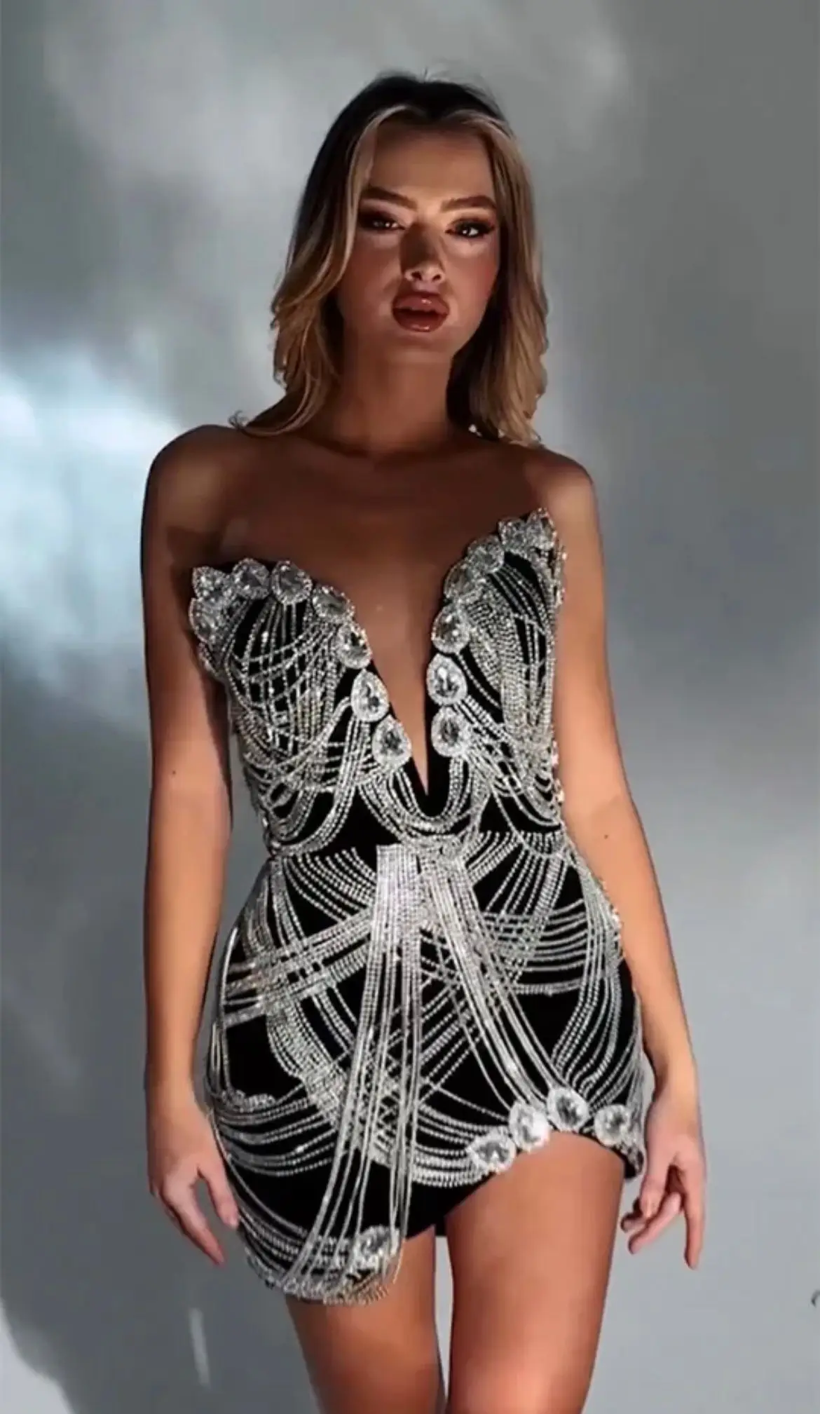 생일 파티 드레스 여성 큰 이벤트 다이아몬드 드레스 생일 축하 복장 댄스 파티 저녁 의상 무대 축제 착용