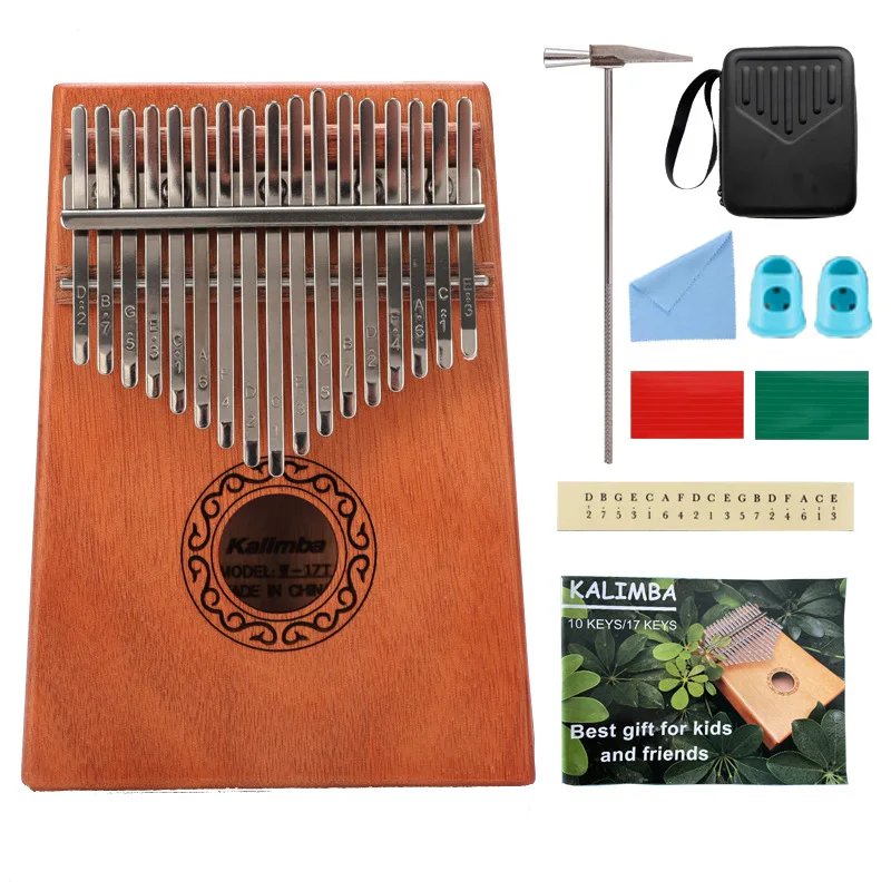 

Custom Wholesale 17 Key 21 Key Kalimba Thumb Piano Portable Finger Piano Musical Instrument for Beginners Kids Adults