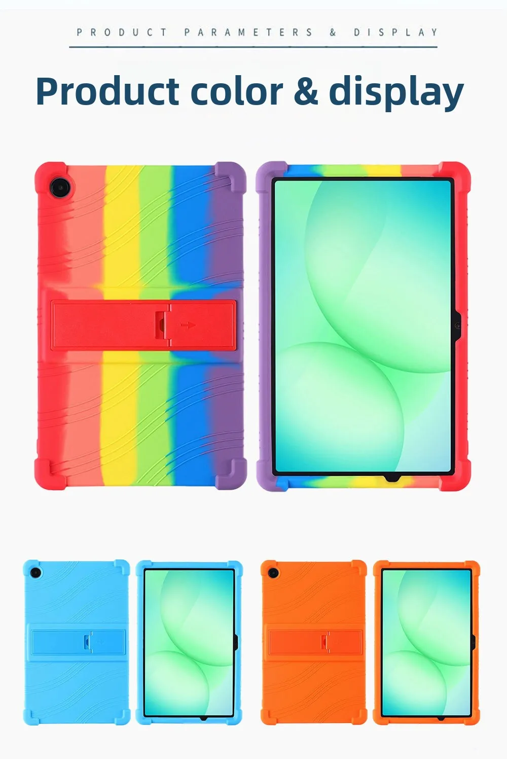 Silikonhülle für Samsung Galaxy Tab A11+ 11 Zoll SM-X236B Stoßfeste Schutzhülle mit Ständer TPU Ganzkörperhülle – Detail 9