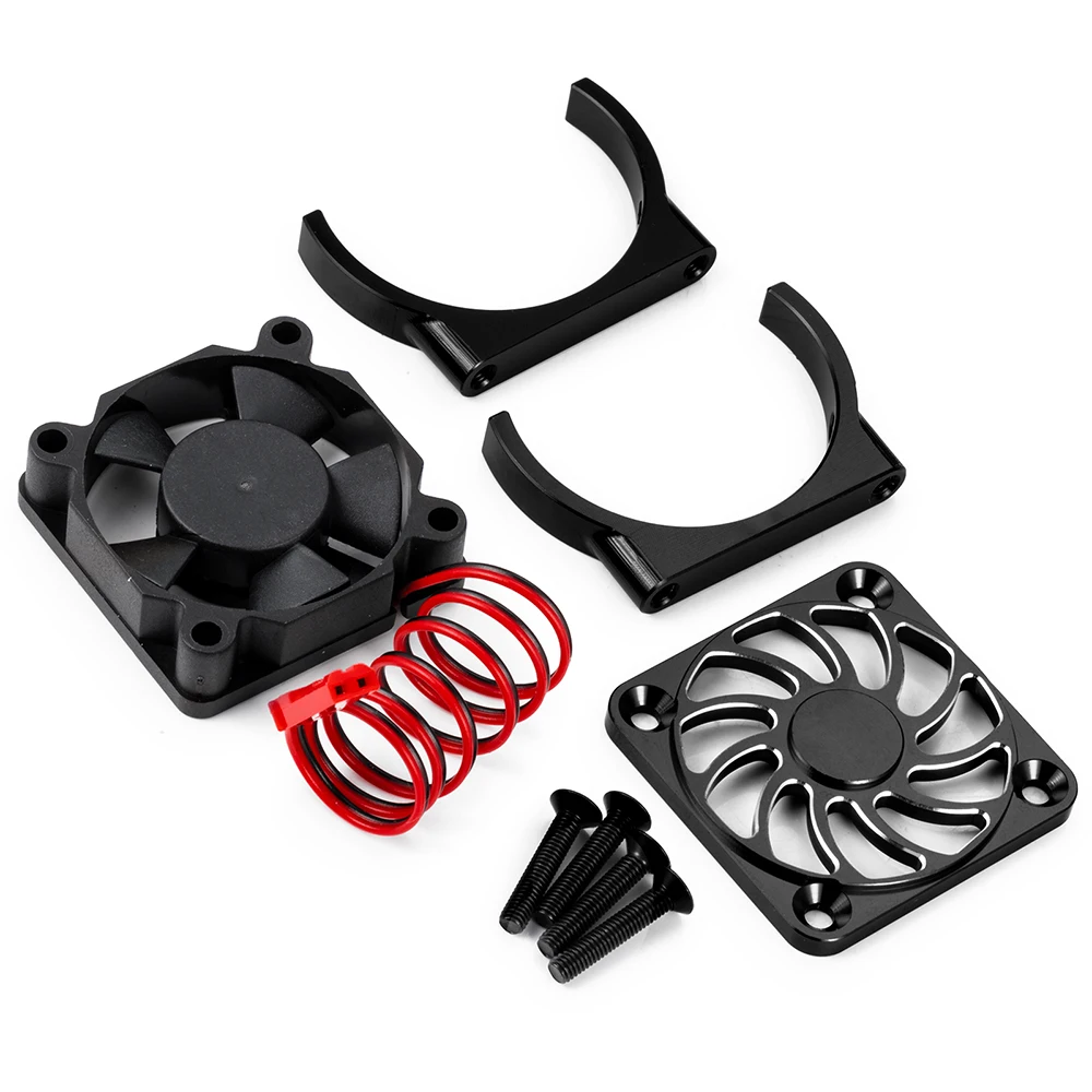MIBIDAO Heat Sink Fan Mounting Bracket Metal High-Speed Cooling Fan for 1/16 Traxxas Mini Maxx RC Car Parts