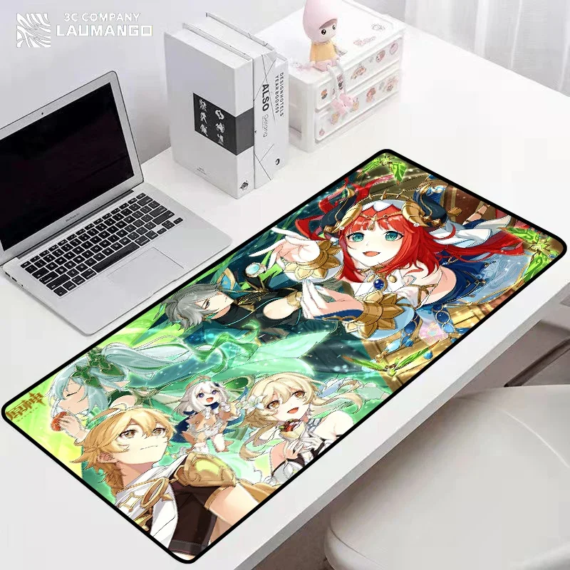 Nahida Mause Pad Genshin Impact Gaming Laptops Pc Accessories Rubber Mat Gamer Keyboard Deskmat Mausepad Mouse Mats Mousepad Xxl