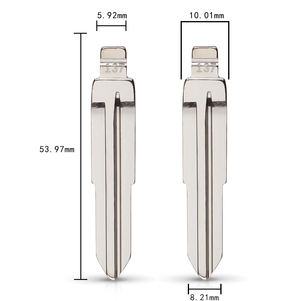 10PCS 137#  HYN10 Metal Key Blade Remotes Flip Car Key Blank For Ssangyong for keydiy KD xhorse VVDI JMD Lock System