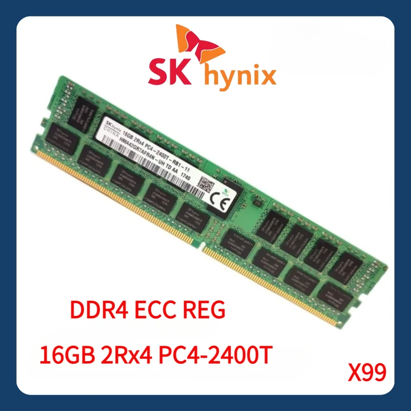 

SK hynix 16GB 2Rx4 2400T DDR4 2400MHz ECC REG RDIMM 2RX4 RAM 16G Server memory X99 can use