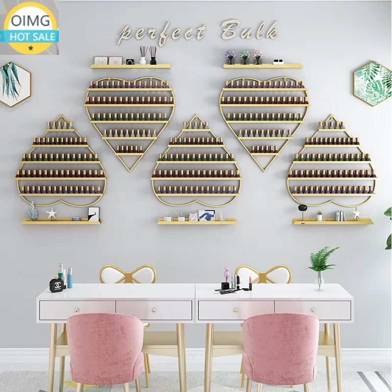 Decorative Hanging Nail Polish Gel Display Stand Heart-shaped Fashion Storage Nail Polish and Accessories Display Stand