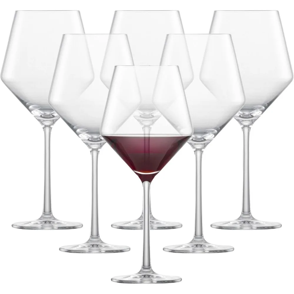 copas de vino tinto zwiesel glas puro beaujolais (juego de 6), copas de vino para vino tinto, cristal tritan hecho a máquina apto para lavavajillas