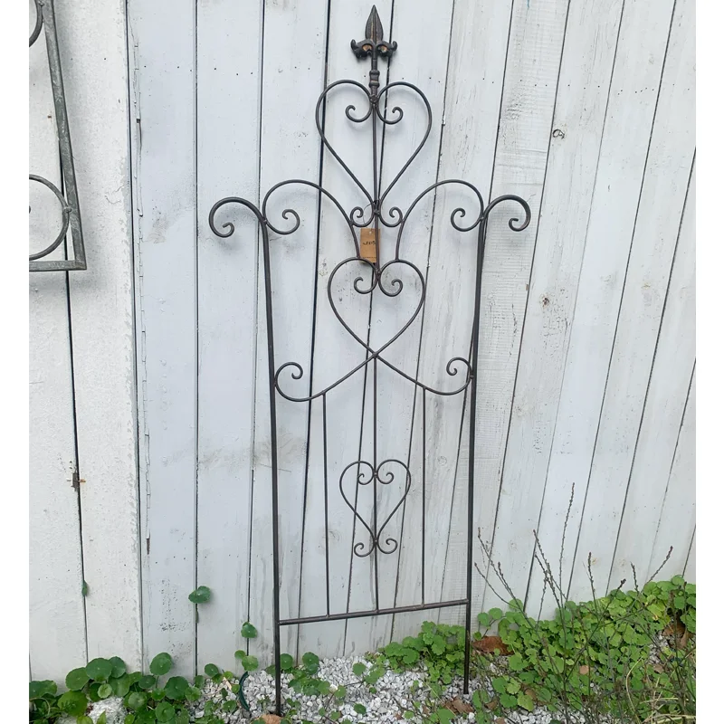 

Vintage Distressed Wrought Iron Garden Accessory - Flower Pot Stake, Ground Stake, Fence, Trellis