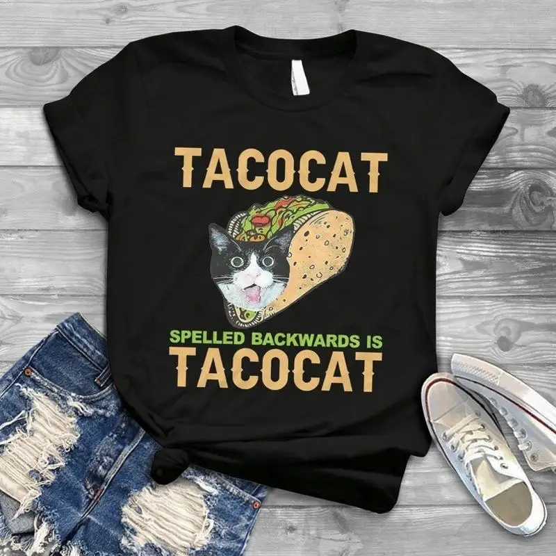 Food Tacocat Spelled Backwards Is Funny Cat Lovers T Shirt