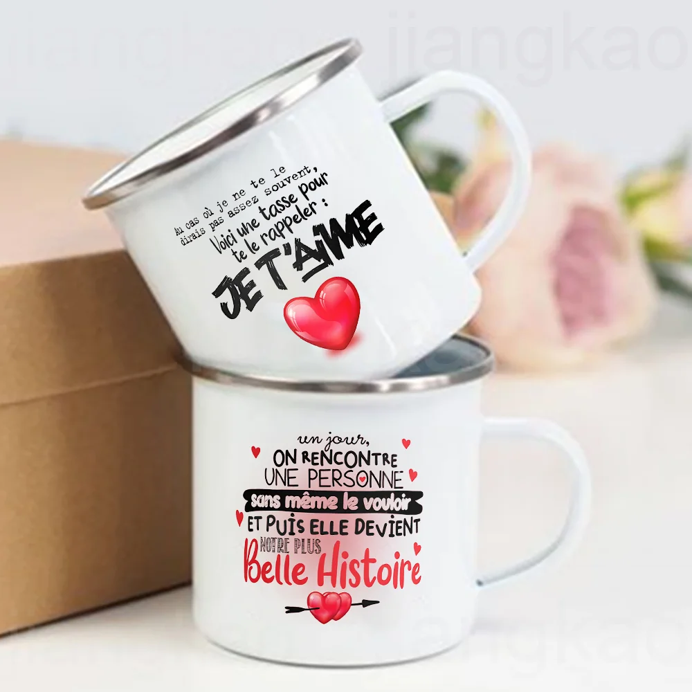 Love Beautiful Story Cup Message Funny Humor Gift Idea for Couple Lovers Husband Wife Valentine's Day Cips Boyfriend Girlfriend