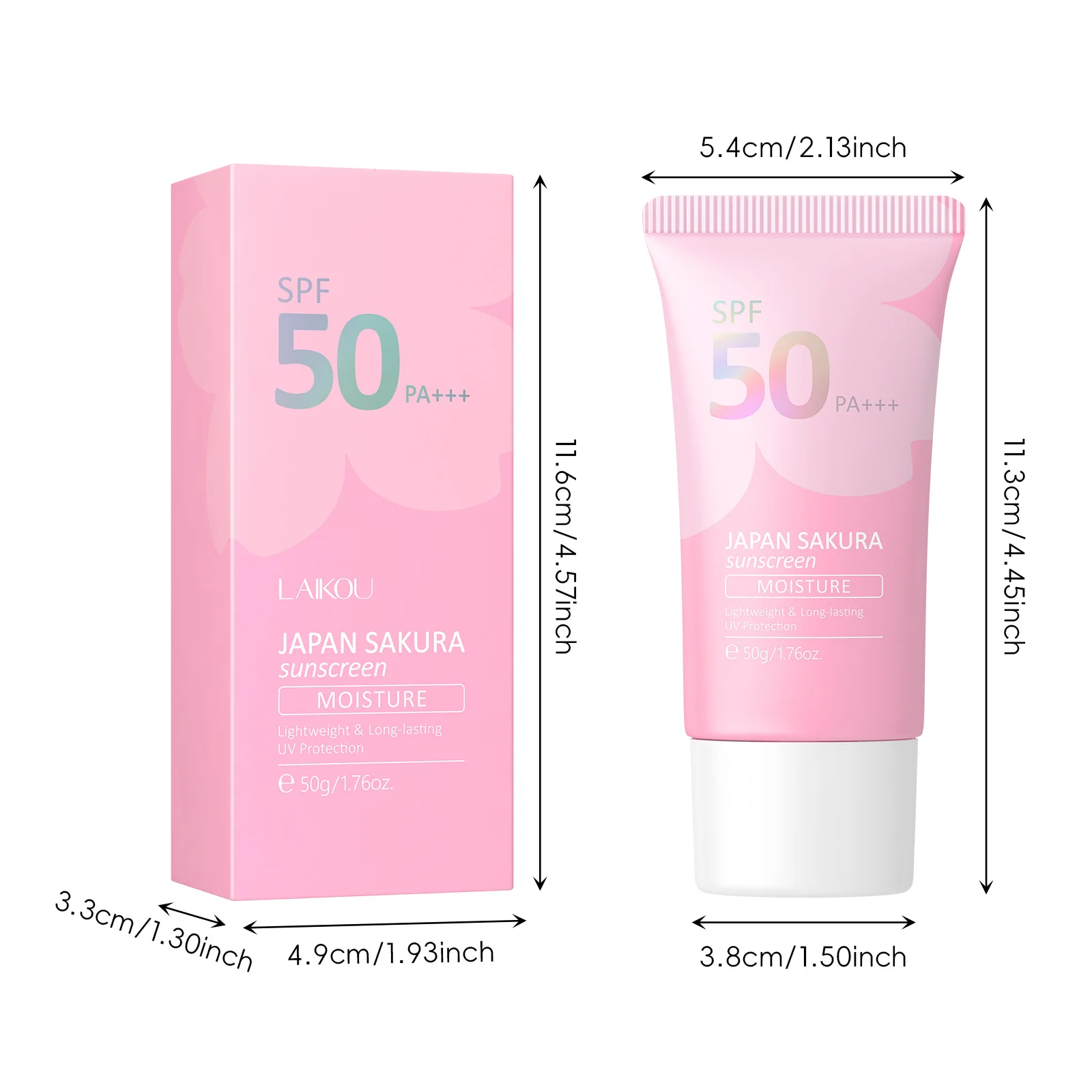 Sakura-Crème hydratante réparatrice pour le visage Spf50, gel isolant, protège du soleil et des nuits